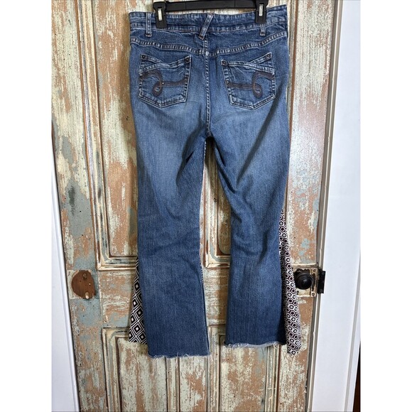 Latina Life Jeans REPAVED  Into Flared Boho  Art Jeans SZ 14 - Picture 10 of 15